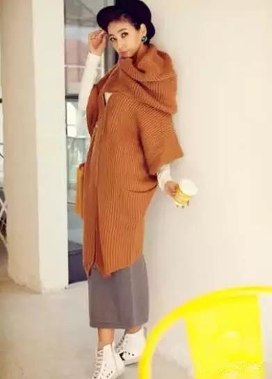 长毛衣怎么搭配