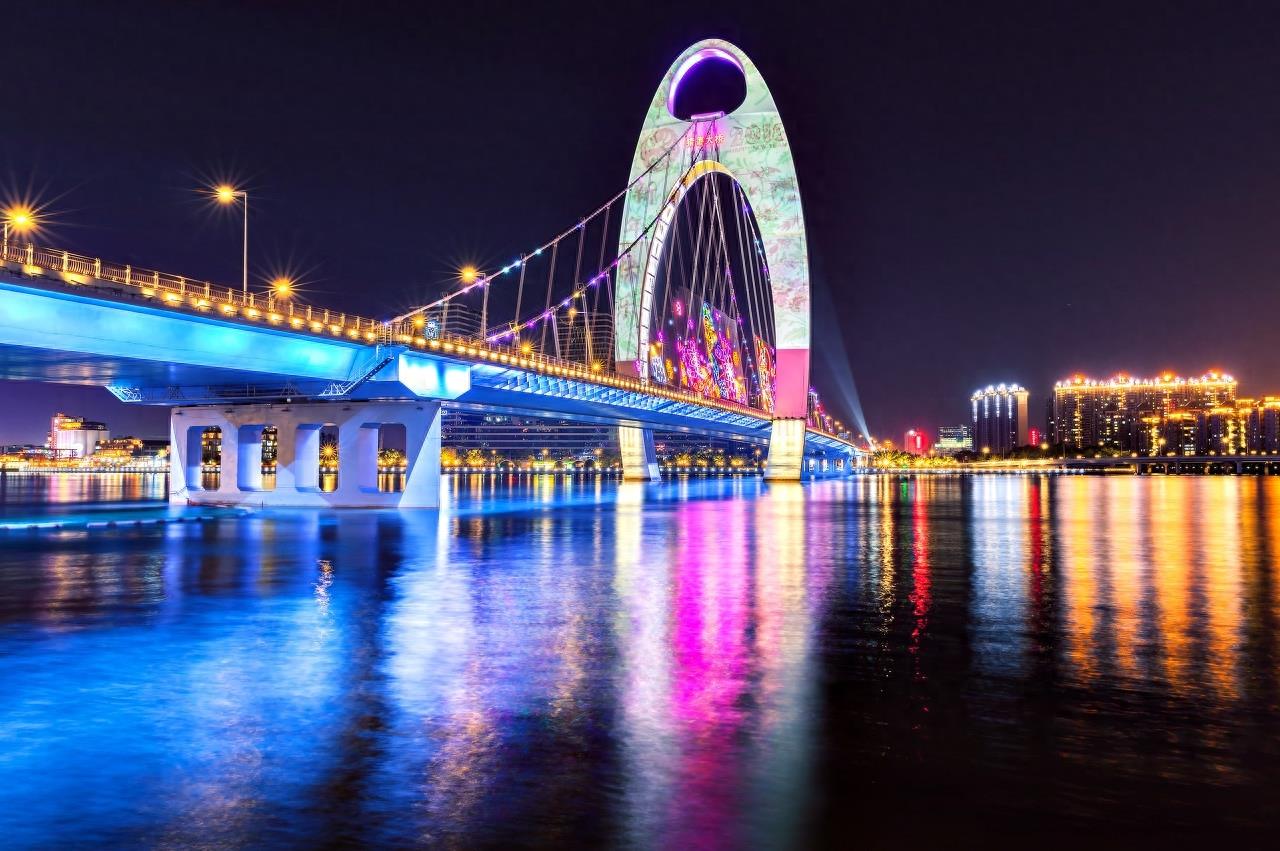 珠江夜游，珠江边上的美丽夜景高清图集赏