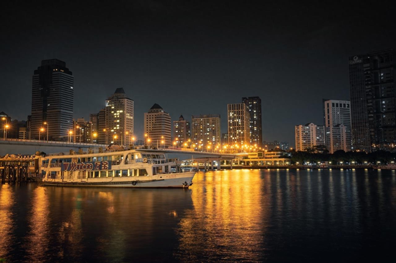 珠江夜游，珠江边上的美丽夜景高清图集赏