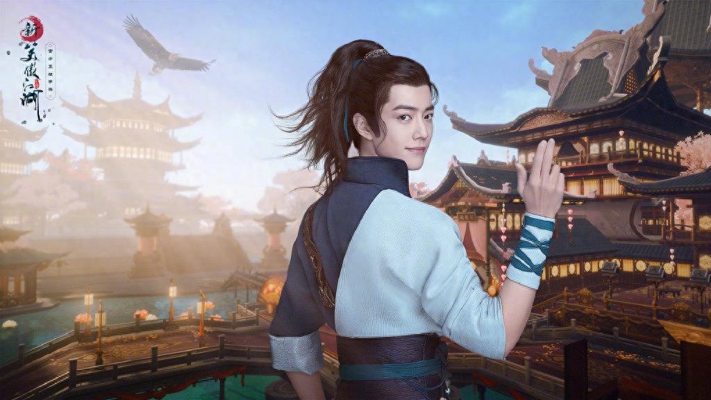 肖战,仗剑笑傲江湖的令狐冲,古风壁纸收下吧