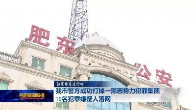 ​合肥警方成功打掉一黑恶势力犯罪集团 19名犯罪嫌疑人落网