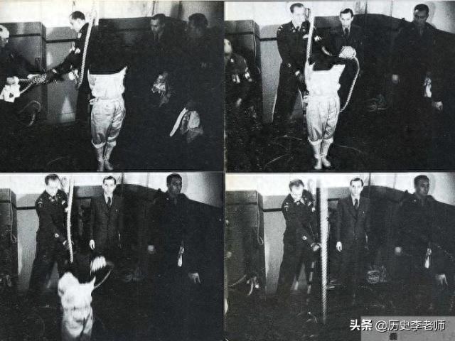 战争狂魔东条英机伏法全过程：临死前双腿颤抖，图9被绞死的瞬间