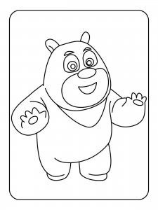 ​超萌动画涂色 | 熊出没简笔画素材