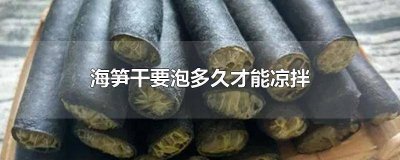 ​干笋泡发后要焯水吗 干海笋泡过后还用过水煮吗怎么吃才好吃