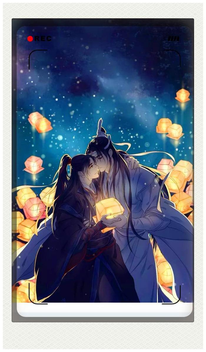 魔道古风壁纸：图四晓星尘身处在一片黑暗地方，伸手擦拭霜华剑