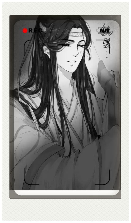 魔道古风壁纸：图四晓星尘身处在一片黑暗地方，伸手擦拭霜华剑