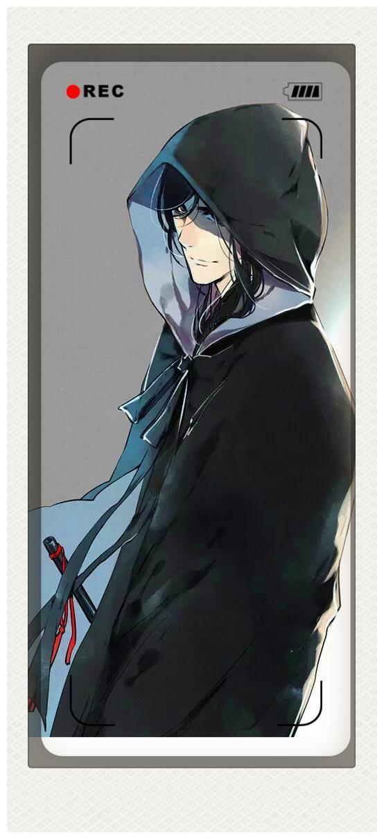 魔道古风壁纸：图四晓星尘身处在一片黑暗地方，伸手擦拭霜华剑