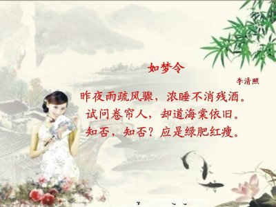 ​绿肥红瘦在感情上是什么意思(绿肥红瘦是什么意思)