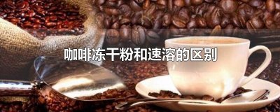 ​咖啡冻干粉和速溶的区别