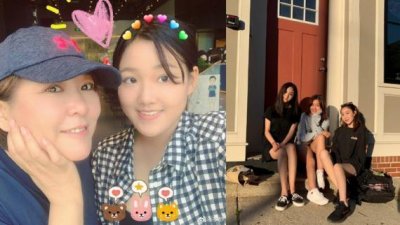 ​李静16岁女儿黄沐尔近照曝光 与同学合影腿长吸睛