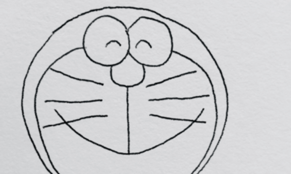 哆啦a梦简笔画,哆啦a梦简笔画怎样画图4