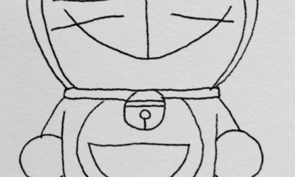 哆啦a梦简笔画,哆啦a梦简笔画怎样画图6