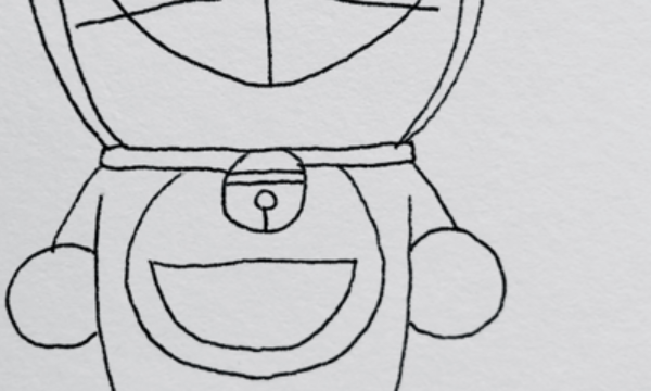 哆啦a梦简笔画,哆啦a梦简笔画怎样画图7