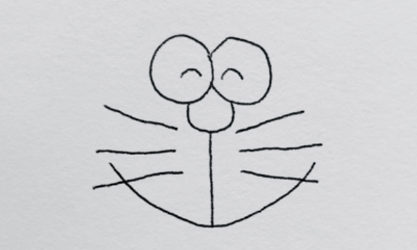 哆啦a梦简笔画,哆啦a梦简笔画怎样画图3