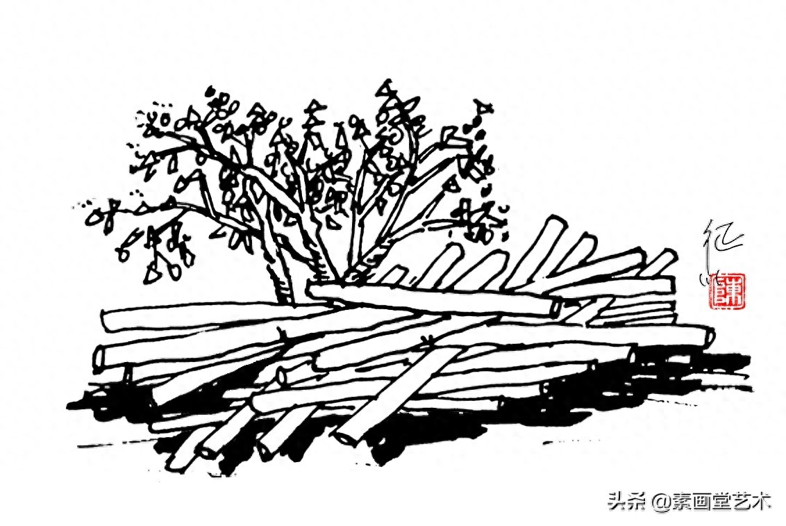 跟着步骤学，5分钟画好一幅钢笔画