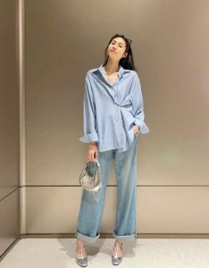 ​18组阔腿牛仔裤日常穿搭示范：显高显瘦还高级