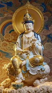 ​文殊菩萨高清壁纸：智慧如剑，斩断烦恼，祈愿吉祥如意 万事顺遂