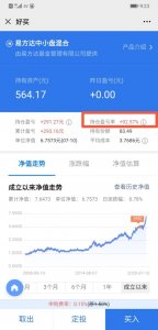 ​我的110011易方达中小盘混合基金收益率到了92%，但我却哭了