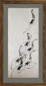 ​齐白石水墨虾的画法步骤之（二）