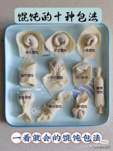 ​馄饨的10种包法，后面一种不用学