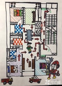 ​消防安全从娃娃抓起 这组“手绘家庭火灾疏散图”火了