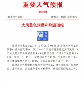 ​-3℃！临沂最新天气预报