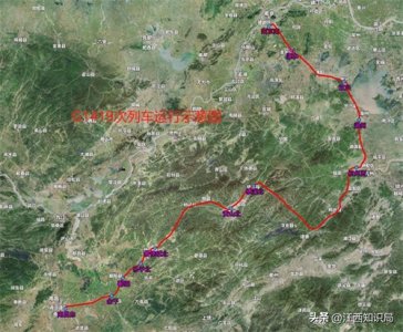 ​G1419次列车由南京南至南昌东，列车绕行杭州、景德镇