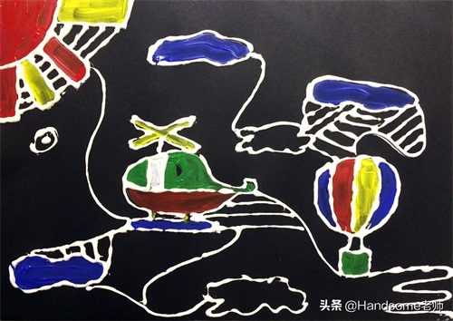 儿童创意美术：沥粉画-跟着线走