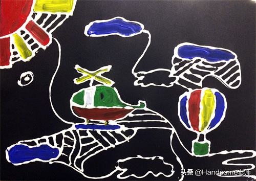 儿童创意美术：沥粉画-跟着线走