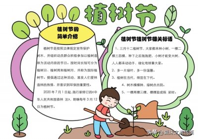 ​植树节手抄报‖高清无水印78张（可打印）